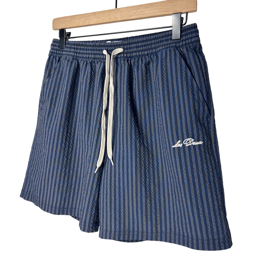 ONS Les Deux Stan Stripe Seersucker Swim Shorts 28" Waist 6" Inseam  Retail: $89